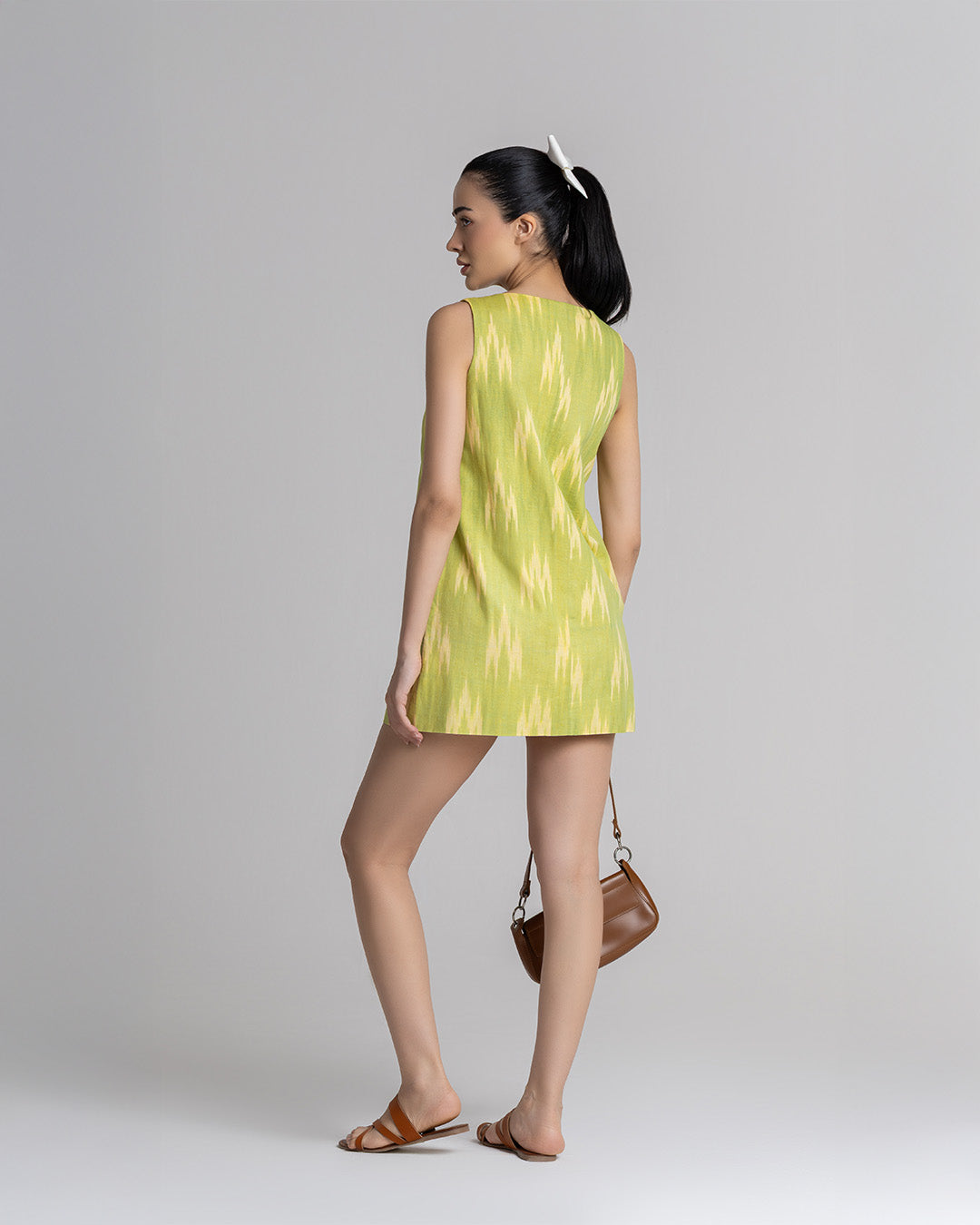 DOUBLE-BREASTED IKAT DRESS