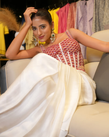 NOT SO SANSKAARI DRAPE SET