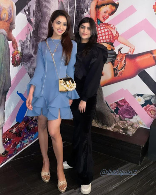 MUSSKAN SETHI ADLAKHA IN MAYAN RUFFLED DRESS
